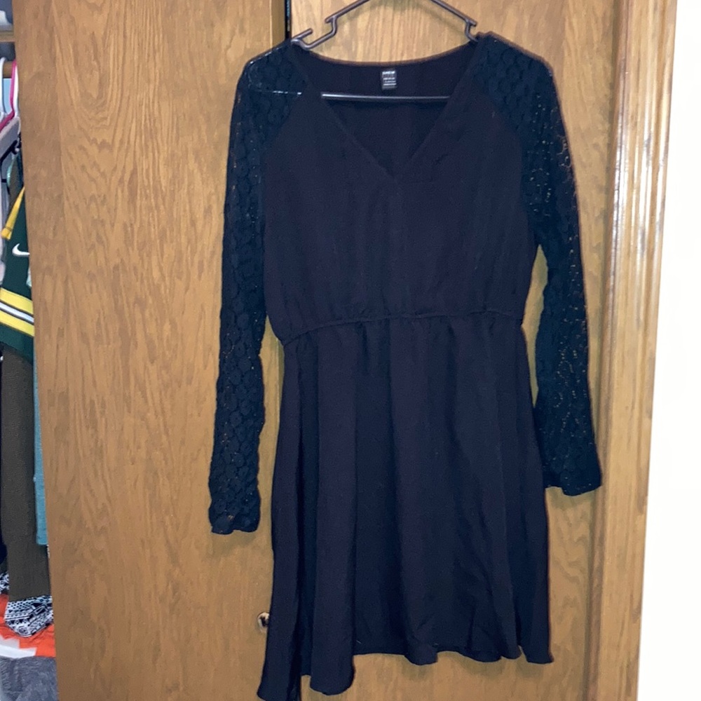 Long sleeve black dress